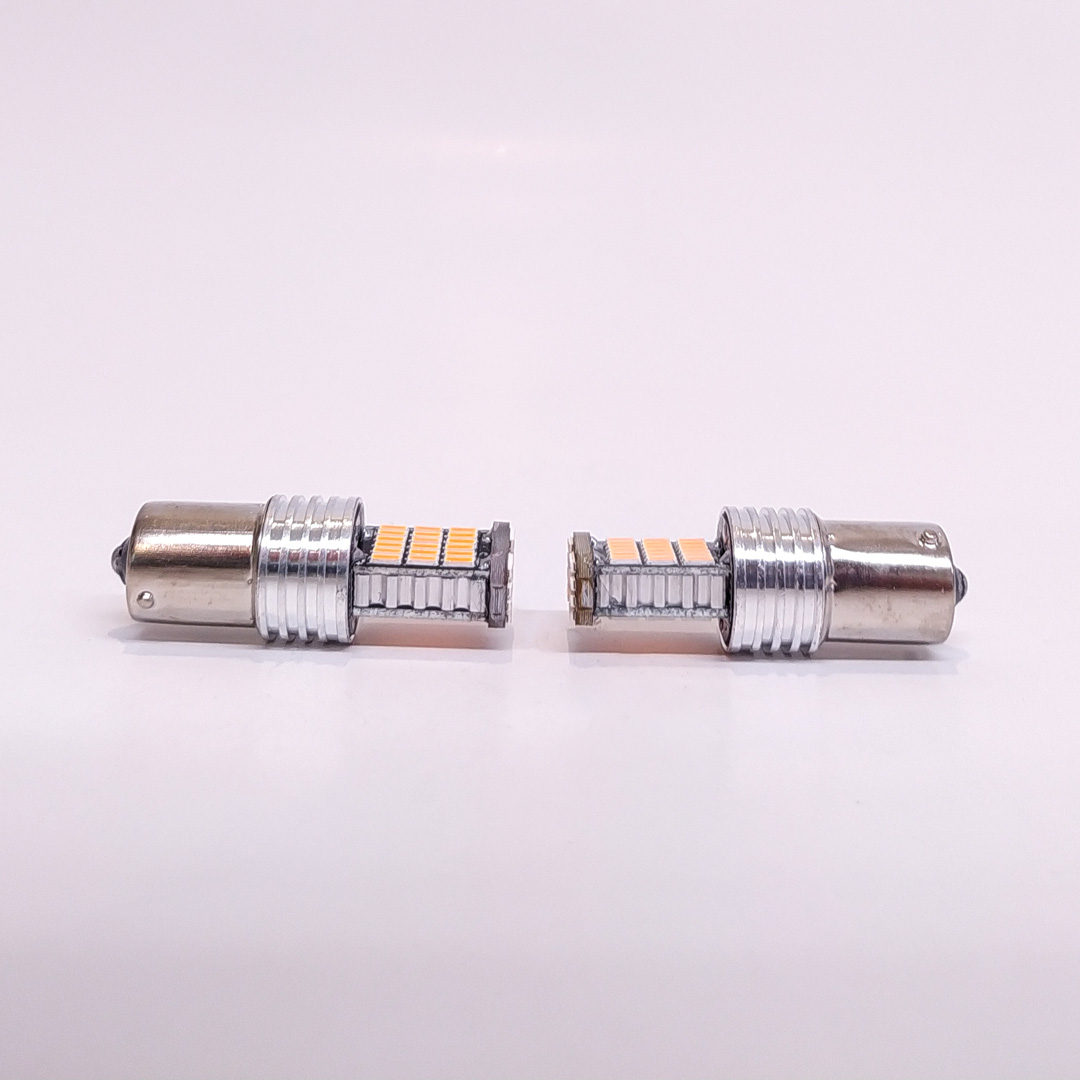 LED SEÑALIZACION CANBUS BLISTER X 2 - 1141 - 1156 P21W 1 POLO 45 LED 3014 SMD - CANBUS - AMBAR 12V