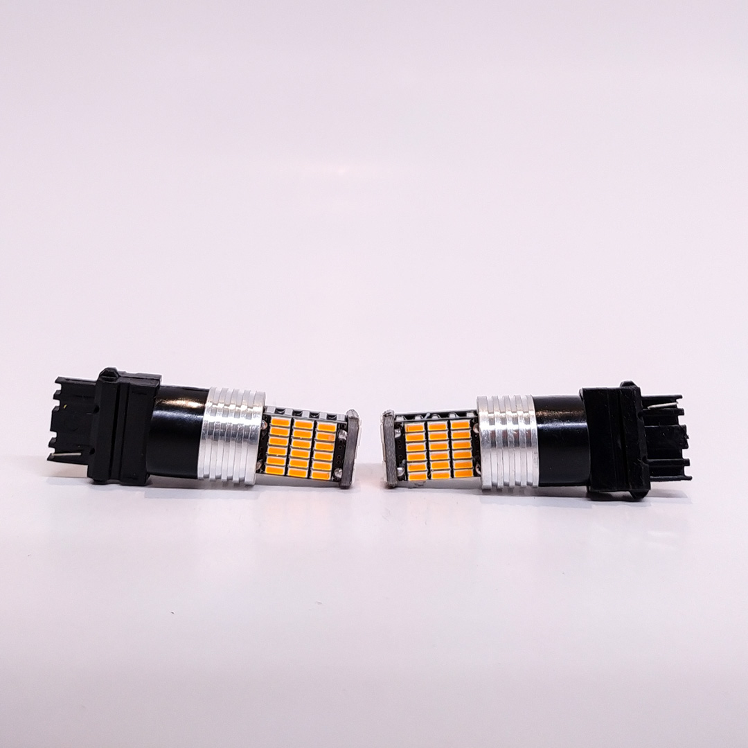 LED SEÑALIZACION CANBUS BLISTER X 2 - 3156 P27W 1 POLO 45 LED 3014 SMD - CANBUS - AMBAR 12V - 24V