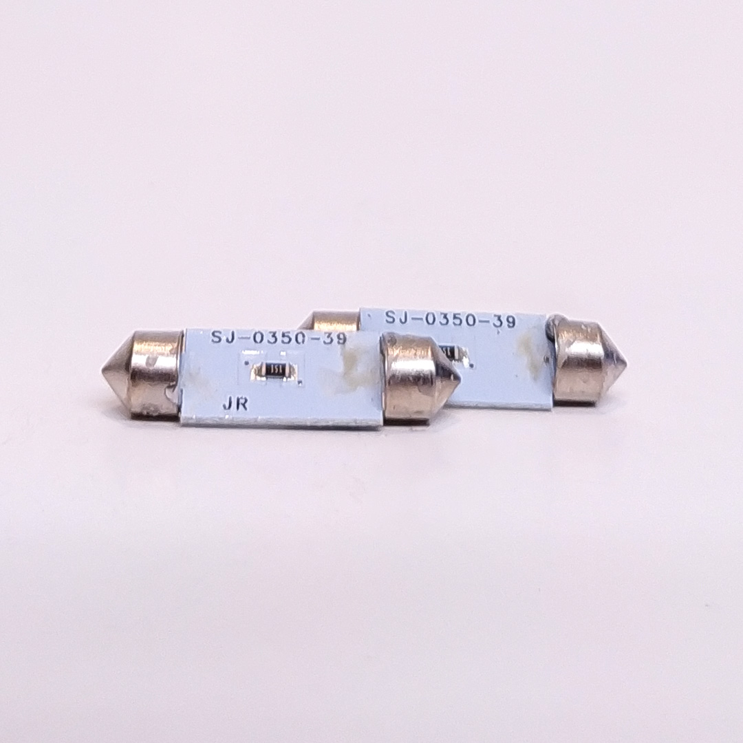 LEDS SEÑALIZACION SMD BLISTER X 2 TUBULAR - FESTOON 3 LED 5050 SMD 39MM - BLANCO 12V BLISTER X 2 UNIDADES CANTIDAD POR CAJA MASTER 1000 - 2
