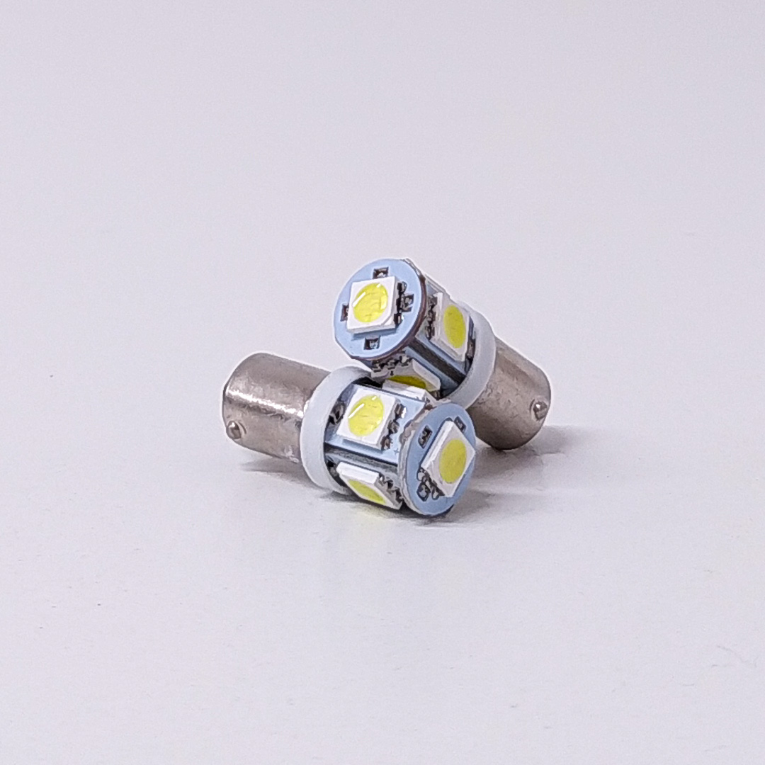 LED SEÑALIZACION SILICA BLISTER X 2 - 53 - T4W - BA9S 5 SMD 5050 SMD - BLANCO 12V - BLISTER X 2 UNIDADES CANTIDAD POR CAJA MASTER 1250