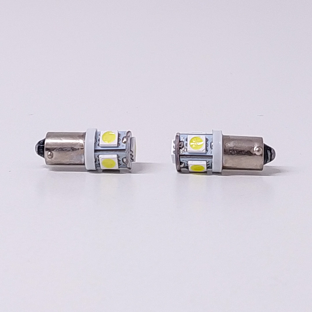 LED SEÑALIZACION SILICA BLISTER X 2 - 53 - T4W - BA9S 5 SMD 5050 SMD - BLANCO 12V - BLISTER X 2 UNIDADES CANTIDAD POR CAJA MASTER 1250 - 2