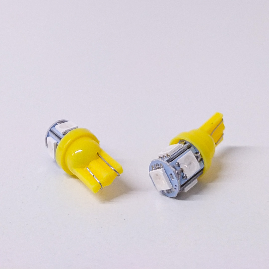 LED SEÑALIZACION SMD BLISTER X 2 2821 - T10 - W5W 5 SMD 5050 AMARILLO 12V BLISTER X 2 UNIDADES