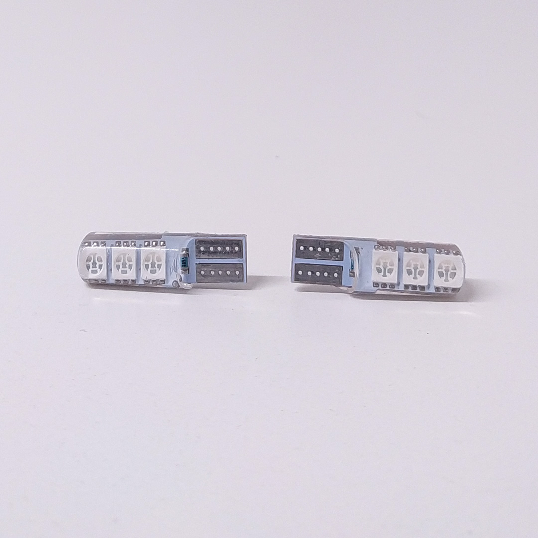LED SEÑALIZACION SILICA BLISTER X 2 2821 - T10 - W5W - 6 LED 2835 SILICONADO CANBUS VERDE 12V BLISTER X 2 UNIDADES - 2