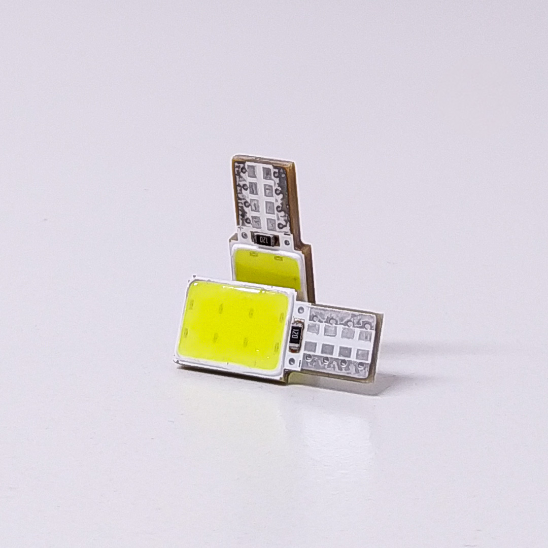 LED SEÑALIZACION SILICA BLISTER X 2 - 2821 - T10 - W5W - COB - BLANCO 12V - 12 CHIP PASTILLA - BLISTER X 2 UNIDADES CANTIDAD POR CAJA MASTER 1000 - 5