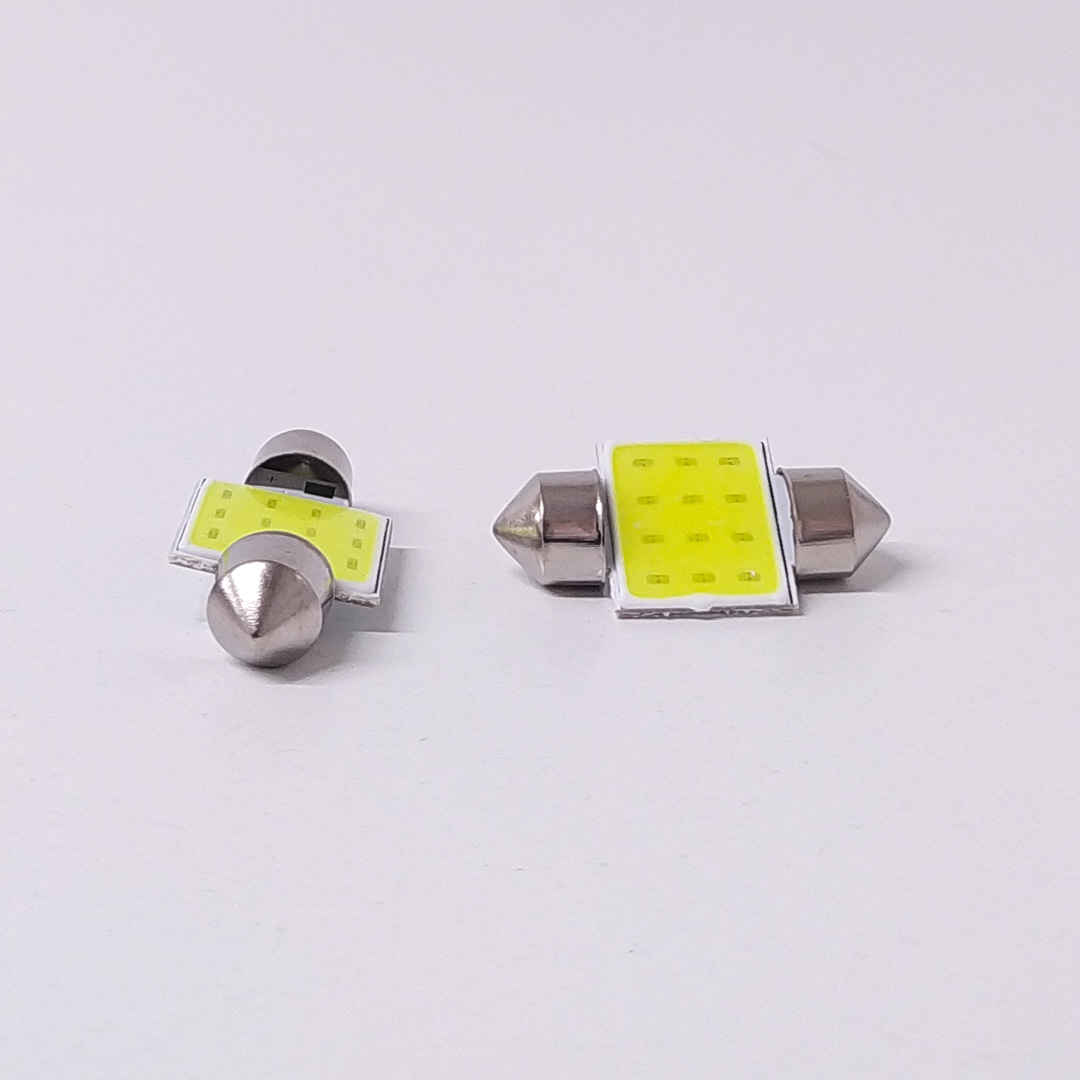 LED SEÑALIZACION COB BLISTER X 2 TUBULAR - FESTOON LED COB 31MM BLANCO 12V BLISTER X 2 UNIDADES CANTIDAD POR CAJA MASTER 500 - 3