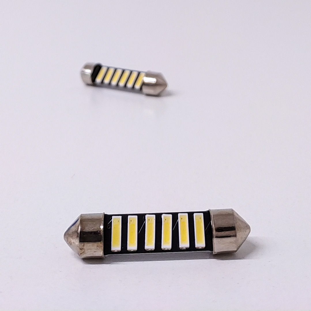 LED SEÑALIZACION CREE BLISTER X 2 TUBULAR - FESTOON LED CREE 39MM CANBUS BLANCO 12V BLISTER X 2 UNIDADES