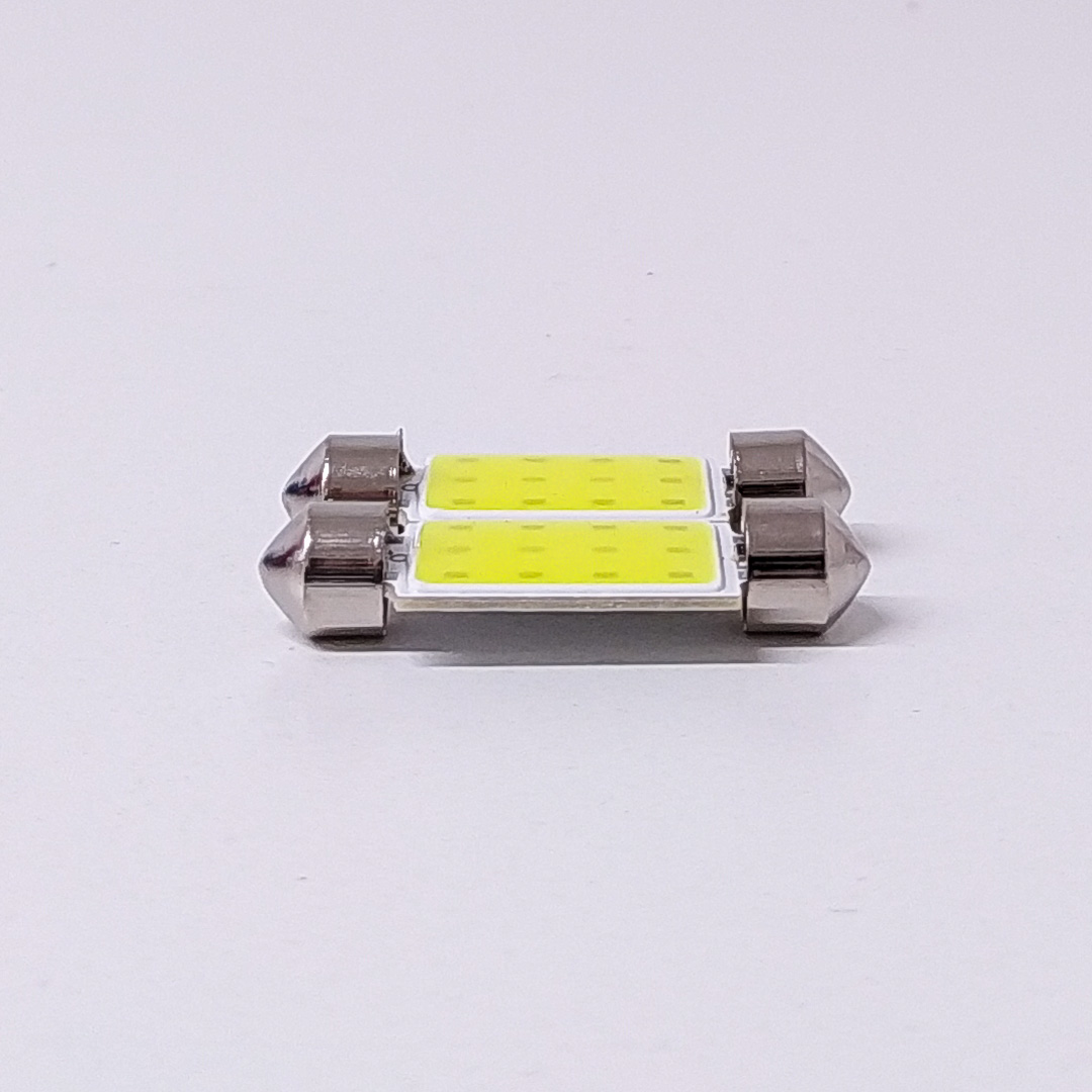 LED SEÑALIZACION COB BLISTER X 2 - TUBULAR - FESTOON ULTRA LED COB - 39MM - BLANCO 12V - BLISTER X 2 UNIDADES CANTIDAD POR CAJA MASTER 1000 - 2