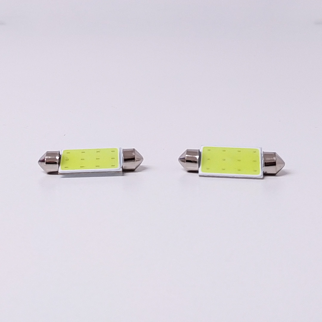 LED SEÑALIZACION COB BLISTER X 2 TUBULAR - FESTOON LED COB 41MM BLANCO 12V BLISTER X 2 UNIDADES CANTIDAD POR CAJA MASTER 500 - 2