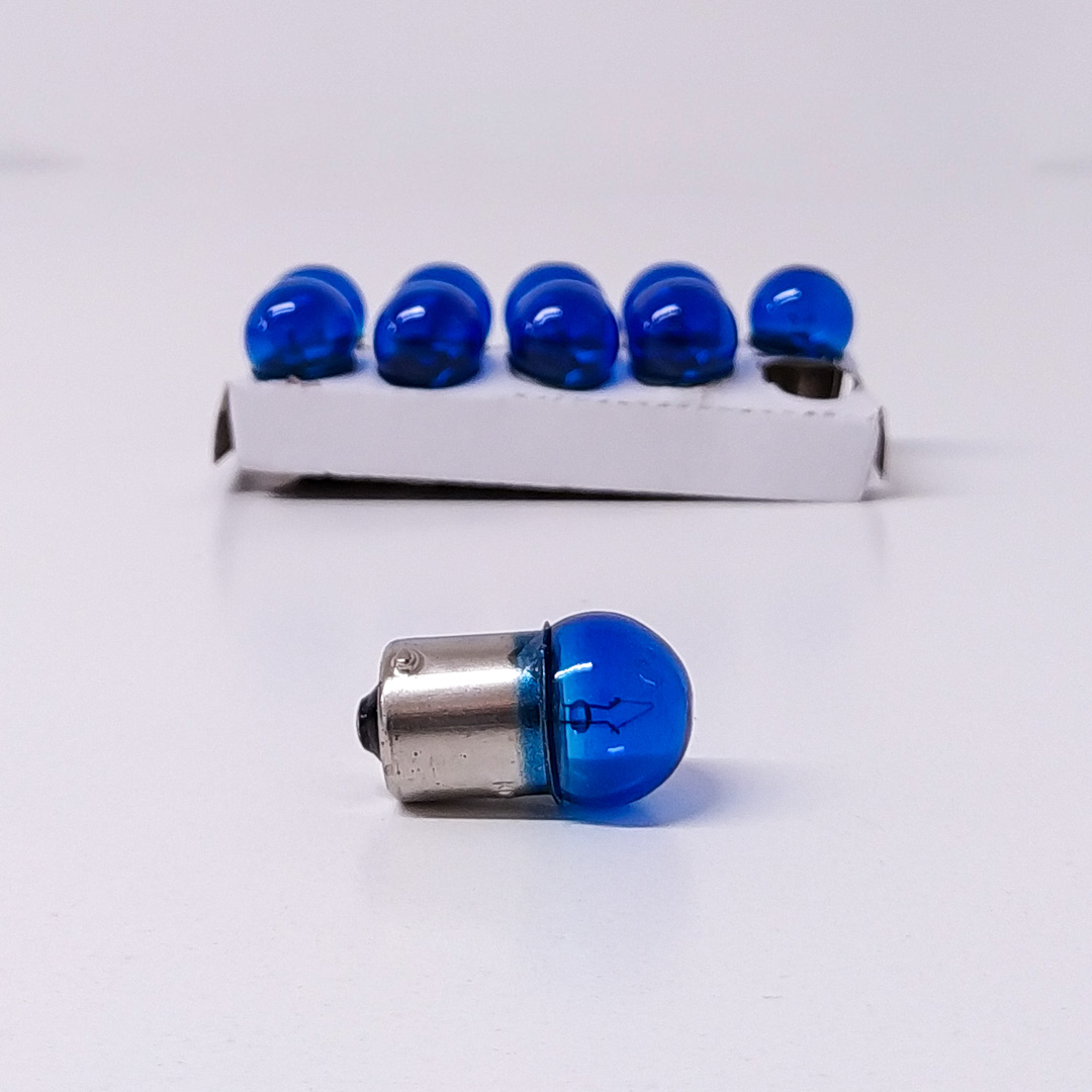 LAMPARAS DE SEÑALIZACION R5W 67 12V5W BA15S AZUL (CODIGO ANTERIOR: 12821KOBLU)