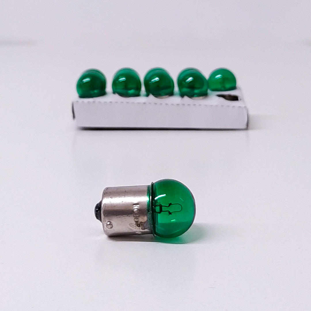 LAMPARAS DE SEÑALIZACION R5W 67 12V5W BA15S VERDE  (CODIGO ANTERIOR: 12821KOGRE) - 5