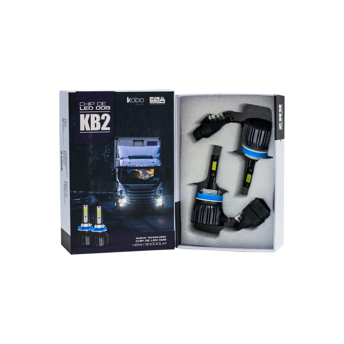 OFF ROAD KIT DE LED DOB GTX 24V H11 30000LM 42 WATTS CHIP DOB COOLER GTX ULTIMA GENERACOON ORIGEN ALEMAN USO ESPECIAL 24V CANTIDAD POR CAJA MASTER 50 - 2