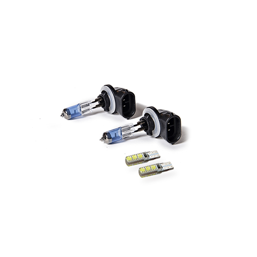LAMPARA HALOGENA SKY LINE CANBUS KIT H27 12V 55W SKY LINE X 2 + 2 LED T10 CANBUS AZUL FRIO  (CODIGO ANTERIOR: K881SK)