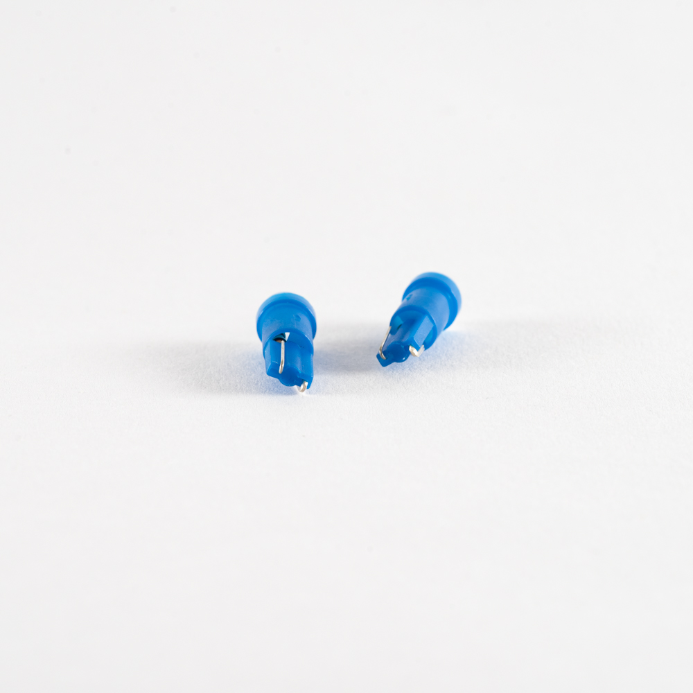 LED SEÑALIZACION COB BLISTER X 2 - 2721 -T5 - W1.2W COB - AZUL 12V - BLISTER X 2 UNIDADES CANTIDAD POR CAJA MASTER 500 - 2