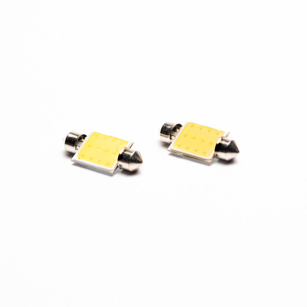 LED SEÑALIZACION COB BLISTER X 2 TUBULAR - FESTOON LED COB 36MM BLANCO 12V BLISTER X 2 UNIDADES