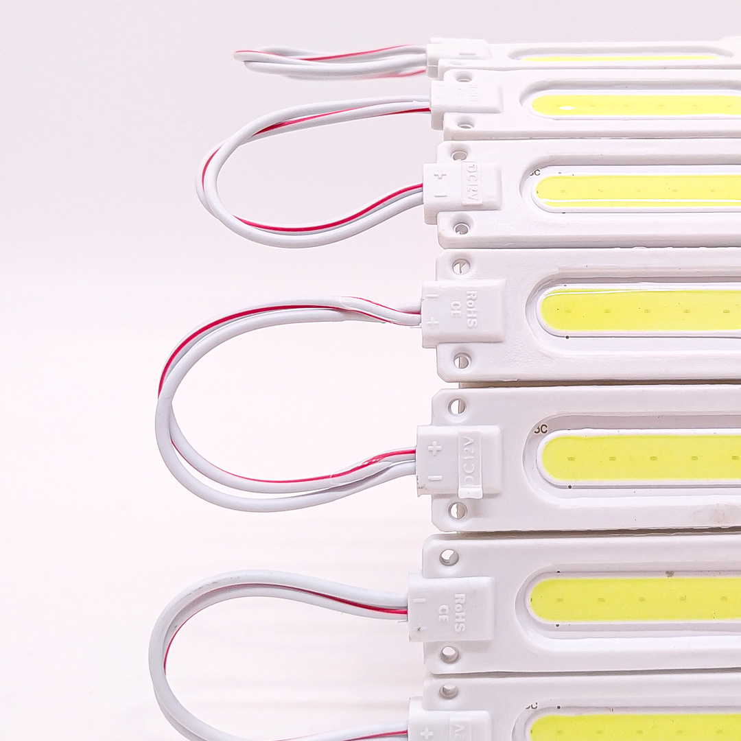 MODULO LED COB TABLA RIGIDA COB BLANCO 12V 7CM X 1,5CM  CANTIDAD POR CAJA MASTER 3000 - 3