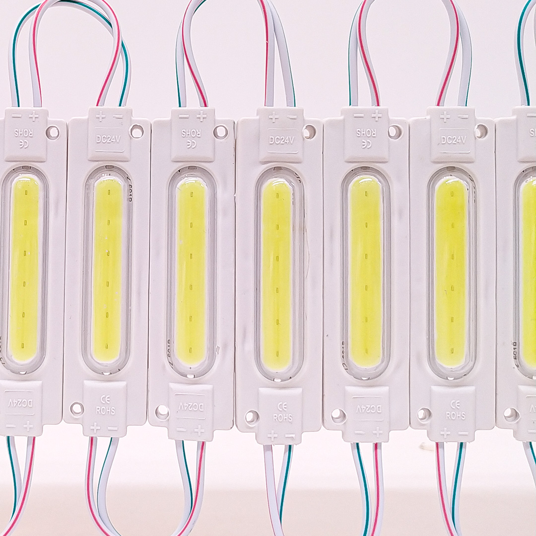 MODULO LED COB TABLA RIGIDA COB BLANCO 24V 7CM X 1,5CM  CANTIDAD POR CAJA MASTER 3000 - 3