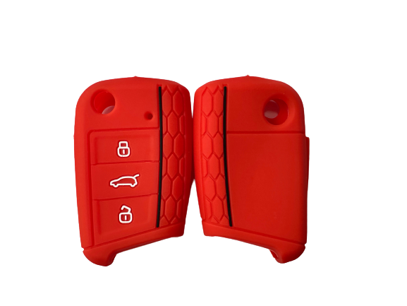 CUBRE LLAVE DE SILICONA VW 2 BOTONES AMAROK - SAVEIRO  RED - 3
