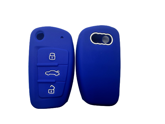CUBRE LLAVE DE SILICONA AUDI A1 A3 A4 A5 A6 A7 TT Q3 BLUE - 2