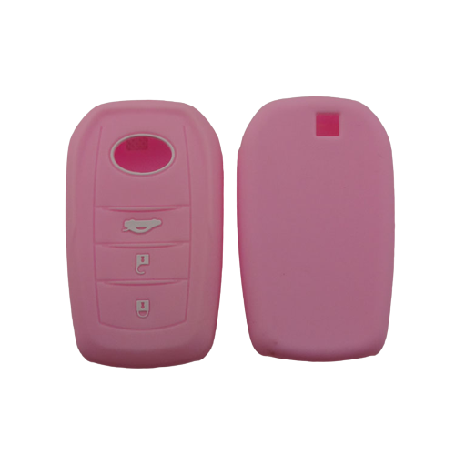 CUBRE LLAVE DE SILICONA TOYOTA 3 BOTONES  HILUX - SW4 2016 PINK - 2