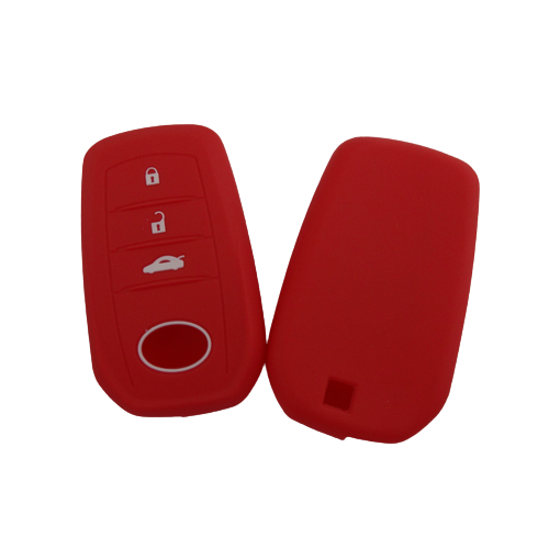 CUBRE LLAVE DE SILICONA TOYOTA 3 BOTONES  HILUX - SW4 2016 RED - 2
