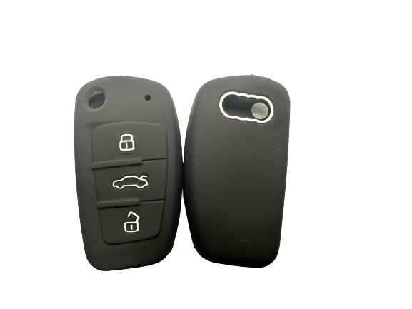 CUBRE LLAVE DE SILICONA AUDI A1 A3 A4 A5 A6 A7 TT Q3 BLACK - 2