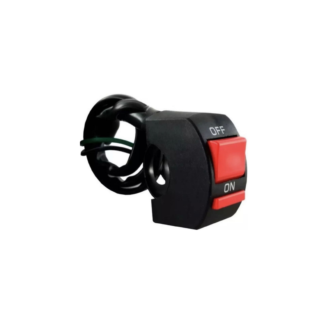 INTERRUPTOR UNIVERSAL INTERRUPTOR ON / OFF   ESPECIAL USO MOTOCICLETACALE DE INSTALACION 45CM   CANTIDAD POR CAJA MASTER 10