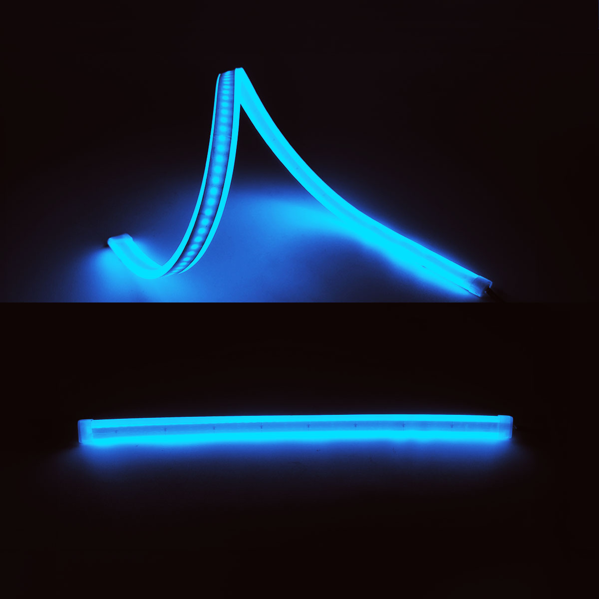 JUEGO DE TIRAS DE LED DRL JUEGO (2 UNIDADES) DE TIRAS DE LED DRL / DRL FLEXIBLE AZUL (BALIZA INTERMITENTE) 30CM