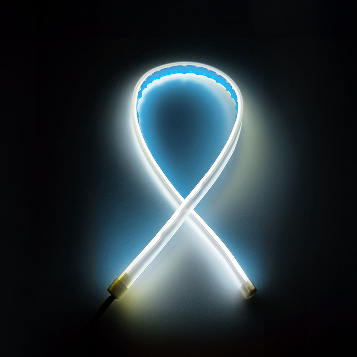JUEGO DE TIRAS DE LED DRL JUEGO (2 UNIDADES) DE TIRAS DE LED DRL / DRL FLEXIBLE BLANCA (BALIZA INTERMITENTE) 60CM - 4