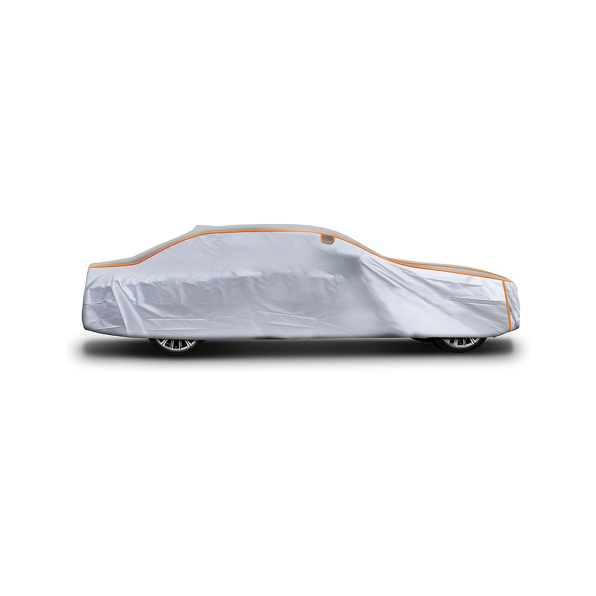 FUNDA CUBRE AUTOS PARA AUTOS SEDAN SMALL 406X178X145CM. LOGO DAKAR. GOMA EVA CUBREINDO LA PARTE SUPERIOR.  REFLECTORES NARANJAS, ELASTICO, CLIPS Y CIERRE.. - 8