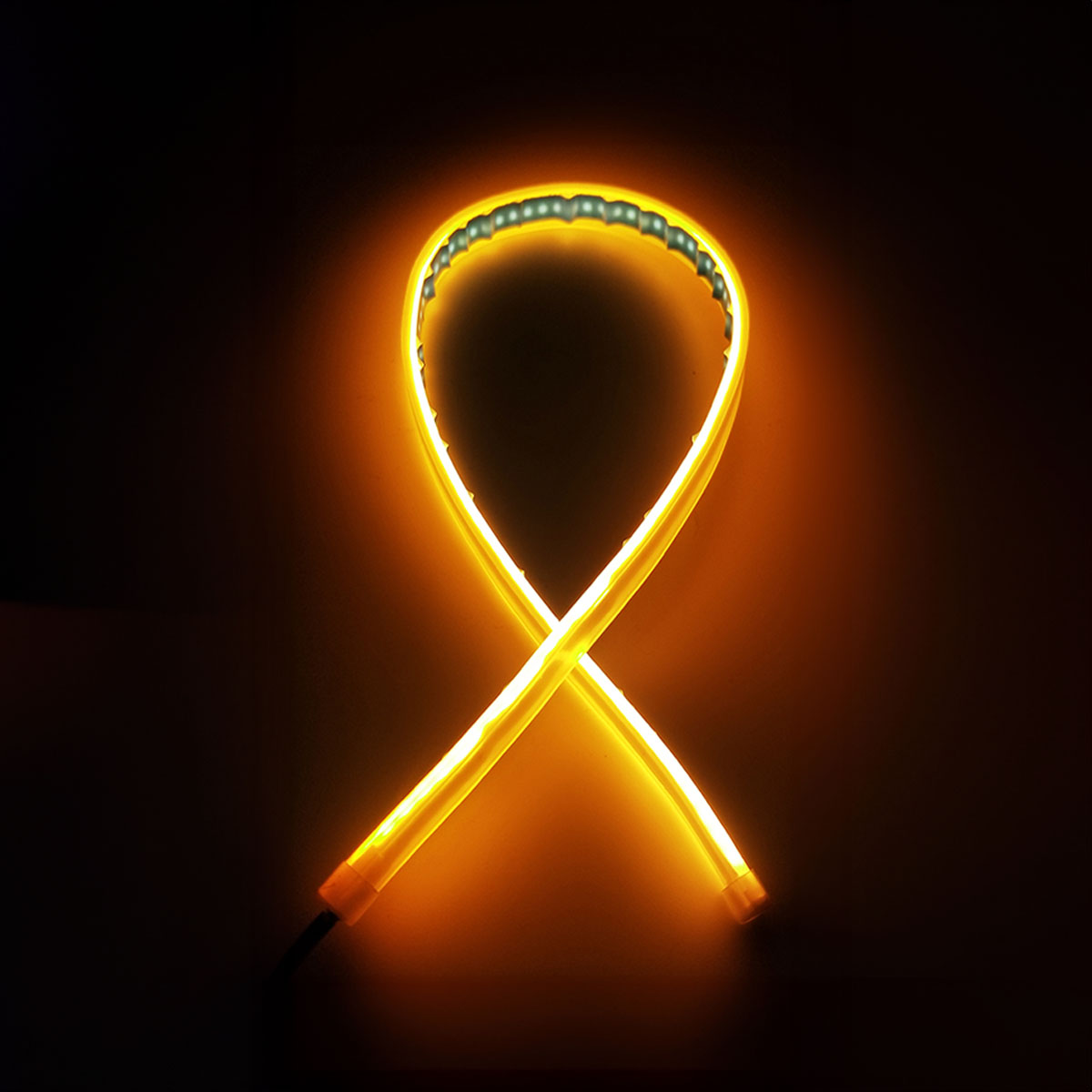 JUEGO DE TIRAS DE LED DRL JUEGO (2 UNIDADES) DE TIRAS DE LED DRL / DRL FLEXIBLE AMBAR (BALIZA INTERMITENTE) 60CM - 7