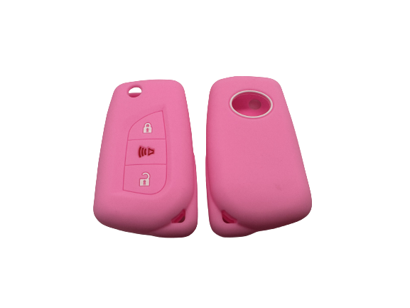 CUBRE LLAVE DE SILICONA TOYOTA COROLLA - HILUX - COLOR ROSA