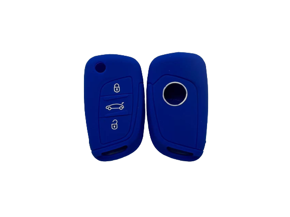 CUBRE LLAVE DE SILICONA CITROEN DS4 NAVAJA 3 BOTONES - COLOR AZUL