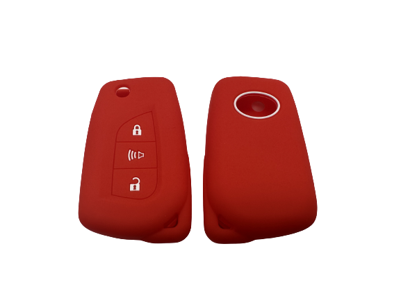 CUBRE LLAVE DE SILICONA TOYOTA COROLLA - HILUX - COLOR ROJO