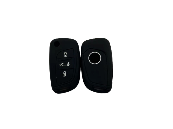 CUBRE LLAVE DE SILICONA CITROEN DS4 NAVAJA 3 BOTONES - COLOR NEGRO