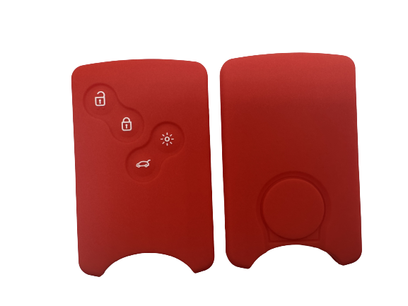 CUBRE LLAVE DE SILICONA RENAULT MEGANE 2 - CAPTUR TARJETA - COLOR ROJO