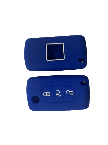 CUBRE LLAVE DE SILICONA CITROEN C4 PICASSO - AIRCROSS - 3 BOTONES COLOR AZUL