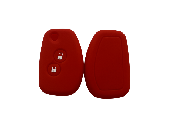 CUBRE LLAVE DE SILICONA REANULT SANDERO - CLIO - LOGAN - DUSTER - COLOR ROJO