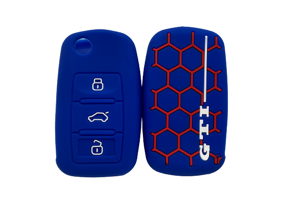 CUBRE LLAVE DE SILICONA VW GTI GOLF RED - 2