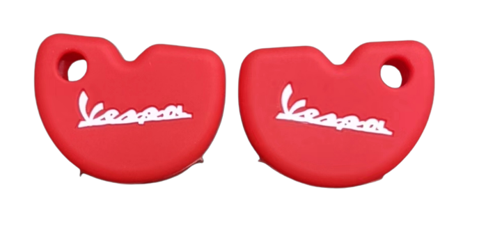 CUBRE LLAVE DE SILICONA VESPA MOTOS - COLOR ROJO