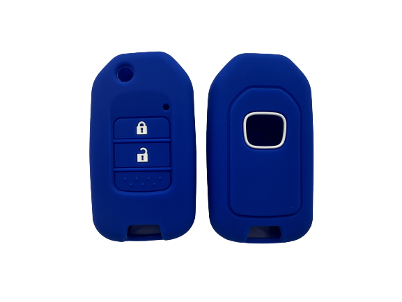 CUBRE LLAVE DE SILICONA HONDA FIT HRV LINEA NUEVA 2 BOTONES - COLOR AZUL