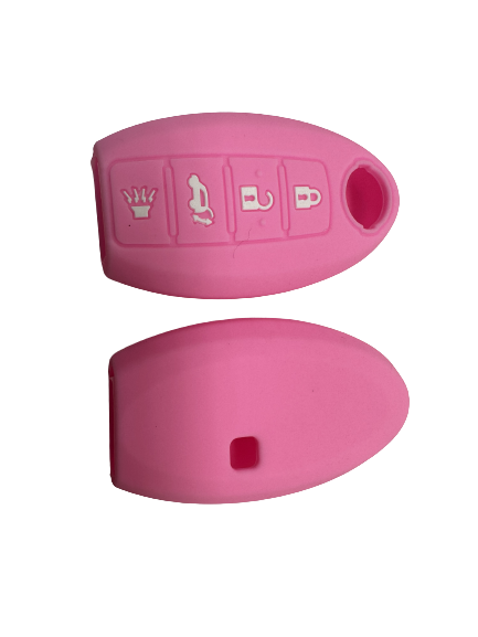 CUBRE LLAVE DE SILICONA NISSAN 4 BOTONES - COLOR ROSA