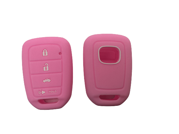CUBRE LLAVE DE SILICONA HONDA FIT 3 BOTONES - COLOR ROSA