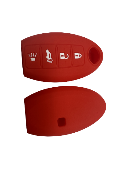 CUBRE LLAVE DE SILICONA NISSAN 4 BOTONES - COLOR ROJO