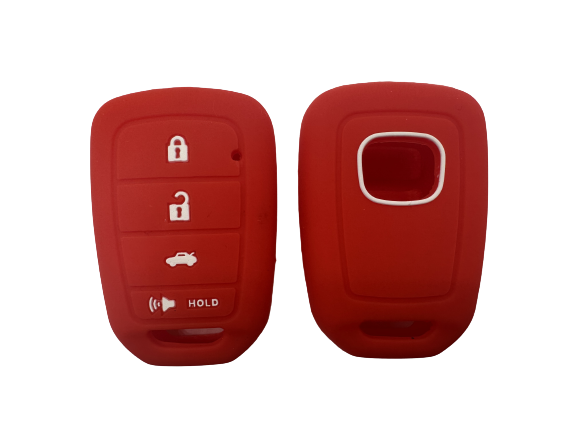 CUBRE LLAVE DE SILICONA HONDA FIT 3 BOTONES - COLOR ROJO