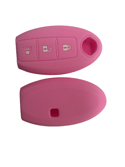 CUBRE LLAVE DE SILICONA NISSAN VERSA - SENTRA - TIIDA - KICKS - COLOR ROSA