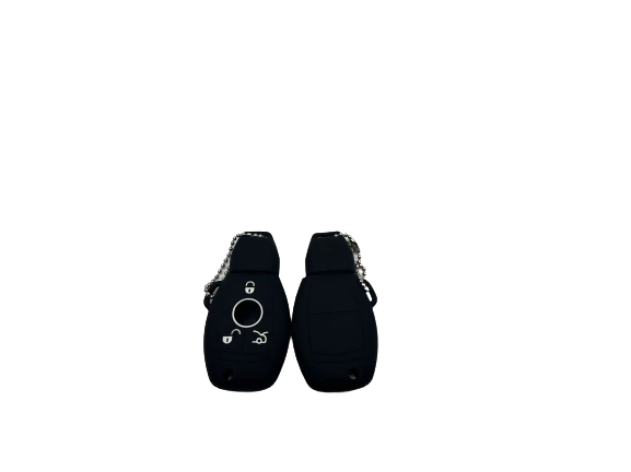 CUBRE LLAVE DE SILICONA MERCEDES BENZ 2 BOTONES - COLOR NEGRO
