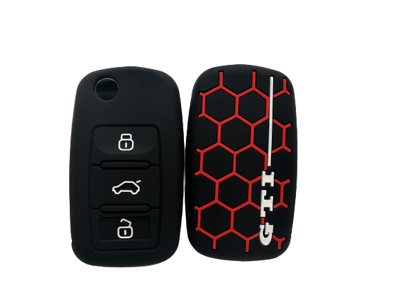 CUBRE LLAVE DE SILICONA VW GTI GOLF BLACK - 2