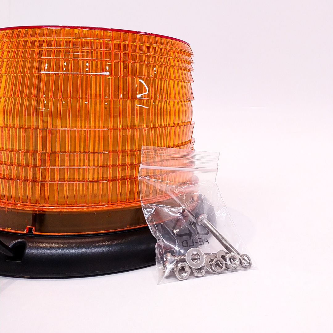 BALIZA GIRATORIA LED BALIZA GIRATORIA LED 12V - 24V COLOR AMBAR CON CONEXION A TOMA 12V - 6