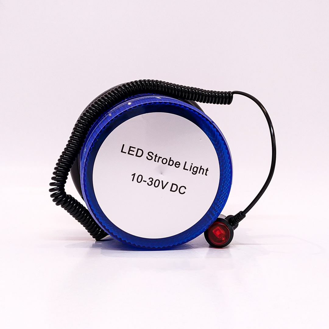 BALIZA GIRATORIA LED BALIZA GIRATORIA LED 12V - 24V COLOR AZUL CON CONEXION A TOMA 12V - 3