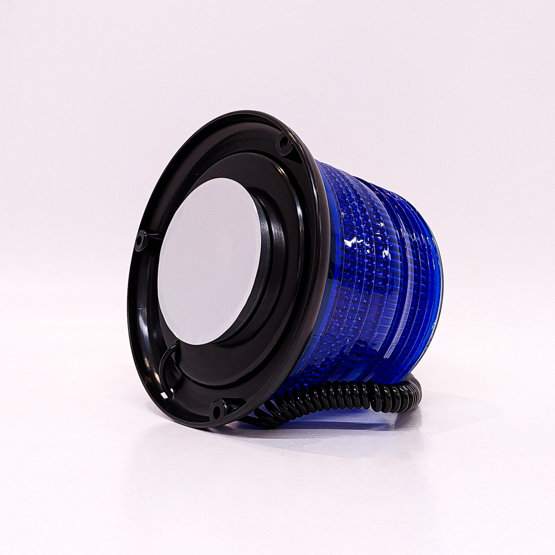 BALIZA GIRATORIA LED BALIZA GIRATORIA LED 12V - 24V COLOR AZUL CON CONEXION A TOMA 12V - 4